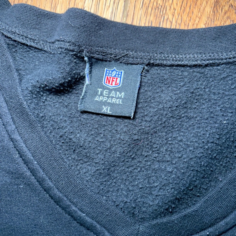 NFL Team Apparel San Francisco 49ers Rhinestone Black Sweatshirt Womens XL Vneck - Picture 2 of 9